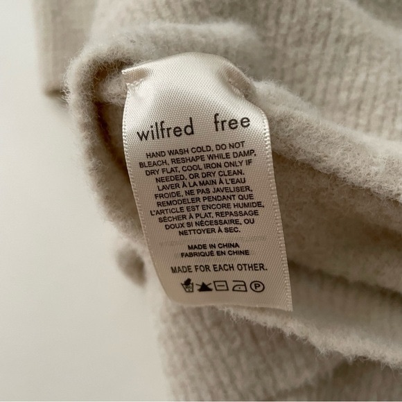 Aritzia Wilfred Free Stargazer Hh Knit Turtleneck Sweater Cream NWT - Picture 8 of 12